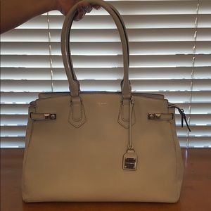 Henri Bendel Grey Textured Shoulder Purse